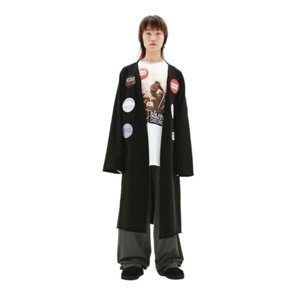 Raf Simmons Teenage‎ Dreams Slogan Patch Robe Coat Size Large Rare